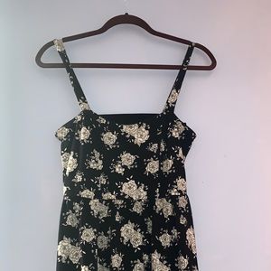 Black Dress with White Flowers